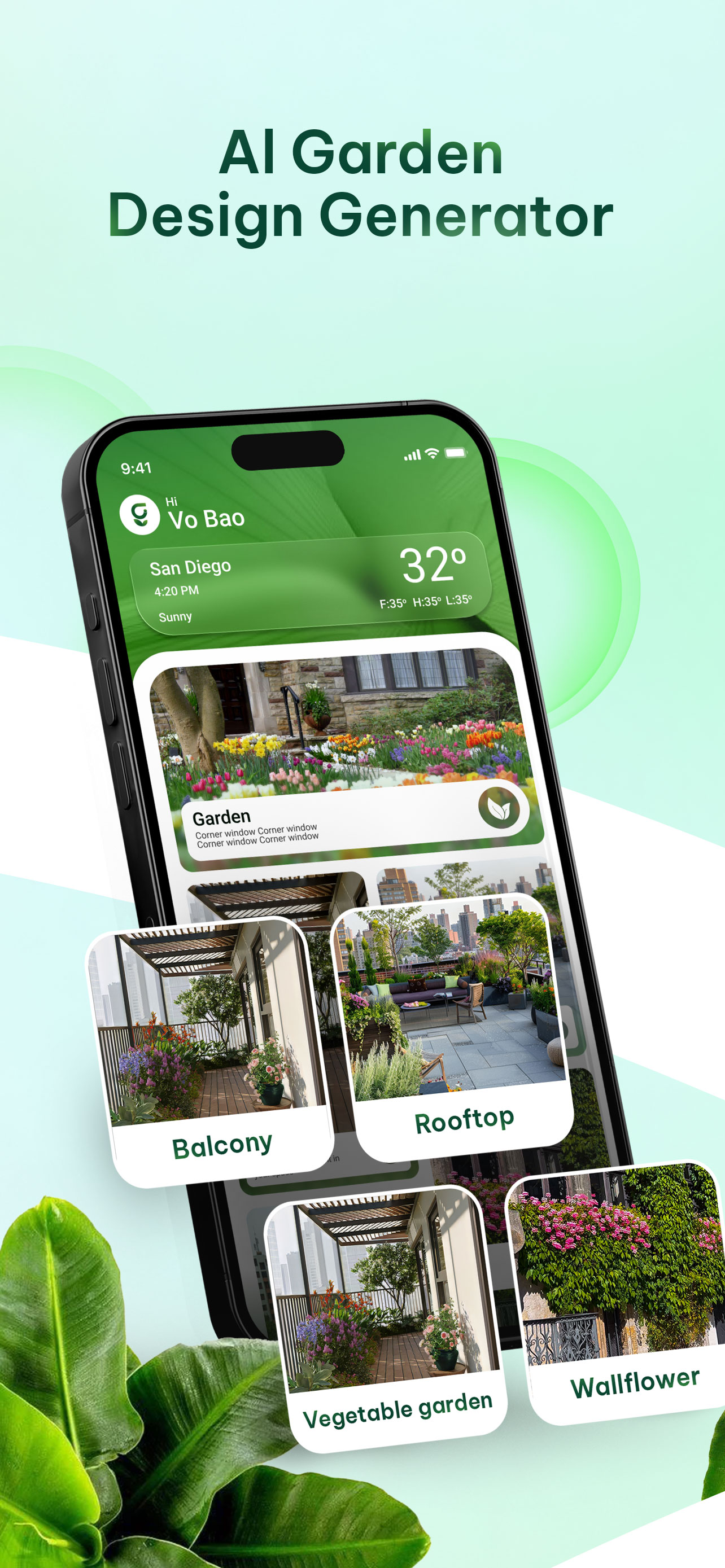 AI Garden Design Generator screen